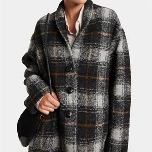Isabel Marant Etoile
Gabriel Oversized Plaid Wool Coat
Anthracite Size 40